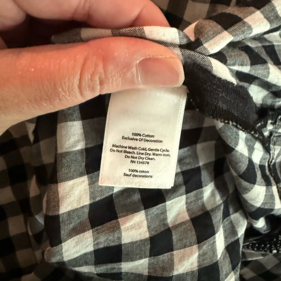 Vineyard Vines Beaded Gingham Check Lightweight Tunic XS - Picture 7 of 7